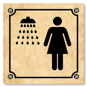 Sprcha ženy, 118x118mm, pergamen, Kansas